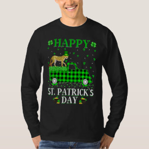 Funny Buffalo Kariert Green Truck Cheetah St Patri T-Shirt