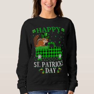 Funny Buffalo Kariert Green Truck Chipmunk St Patr Sweatshirt