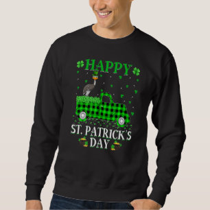 Funny Buffalo Kariert Green Truck Emu Bird St Patr Sweatshirt