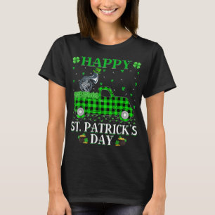 Funny Buffalo Kariert Green Truck Französischer Ho T-Shirt
