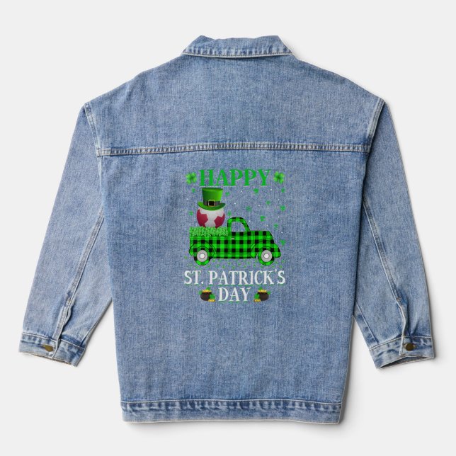 Funny Buffalo Kariert Green Truck Handball St. Pat Jeansjacke (Rückseite)