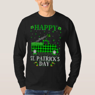 Funny Buffalo Kariert Green Truck Oboe St Patrick' T-Shirt