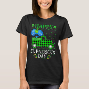 Funny Buffalo Kariert Green Truck Padel St Patrick T-Shirt