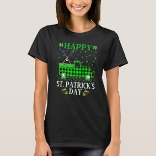 Funny Buffalo Kariert Grüner Lacrosse St. Patri T-Shirt
