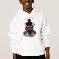 Funny Büffel Bison Cartoon Illustration