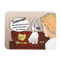 Funny Bull Terrier Cartoon Kühlschrankmagnet