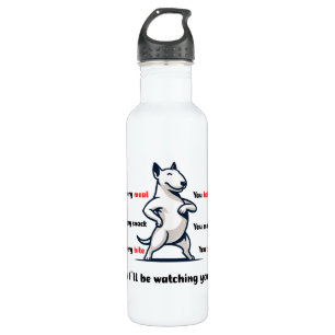 Funny Bull Terrier Dog Edelstahlflasche