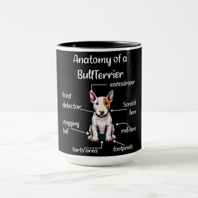 Funny Bull Terrier Dog Tasse (Zentrum)