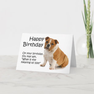 Funny Bulldog carte d'anniversaire