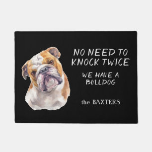 Funny Bulldog ist nicht nötig, zweimal Doormat zu Fußmatte