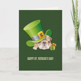 Funny Bulldog St. Patrick's Day Karte