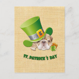 Funny Bulldog St. Patrick's Day Postcards Postkarte