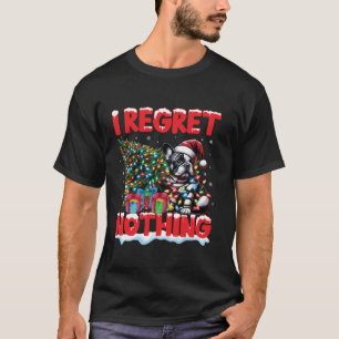 Funny Bulldog Weihnachten Weihnachtsmannmütze Oliv T-Shirt