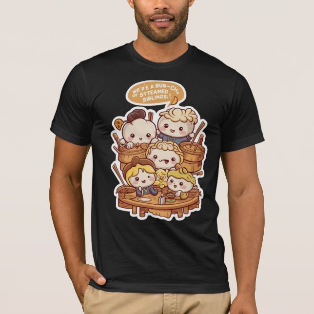 Funny 'Bun-ch von gedämpften Geschwistern' | Dim S T-Shirt (Vorderseite)