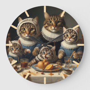 Funny Bunch Cats Wall Clock Große Wanduhr