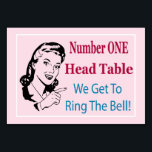 Funny Bunco Head Table Card Tischnummer<br><div class="desc">Funny Bunco Head Tischkarte für Ihre Bunco Gruppe. Spieler werden diese lustigen Retrokarten schätzen,  um ihnen zu helfen,  nach jeder Runde von Tisch zu Tisch zu wechseln.</div>