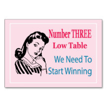 Funny Bunco Nummer drei Low Table Card