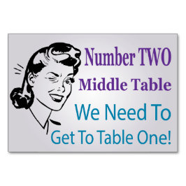 Funny Bunco Nummer Zwei Middle Table Card Tischnummer