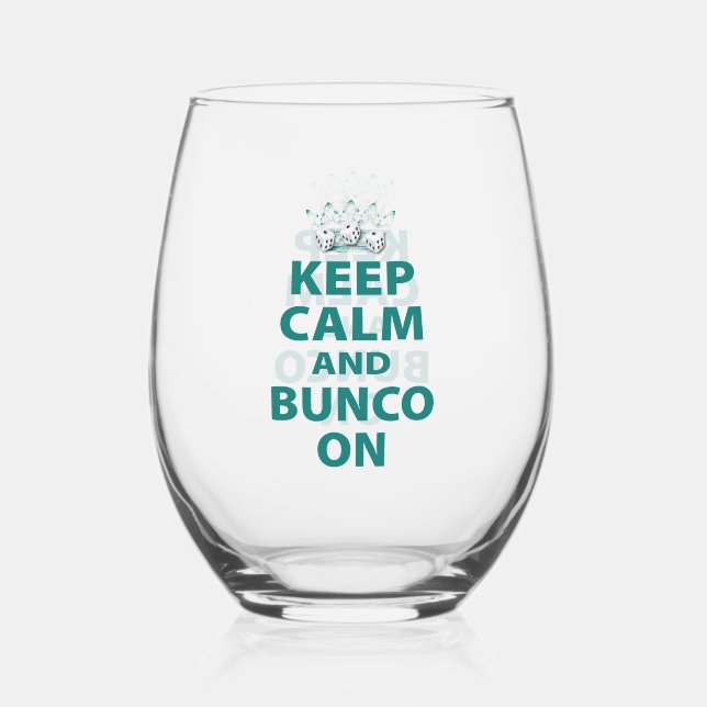Funny Bunco Party Weinglas Ohne Stiel (Vorderseite)