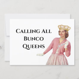 Funny Bunco Queen Party Night Einladung