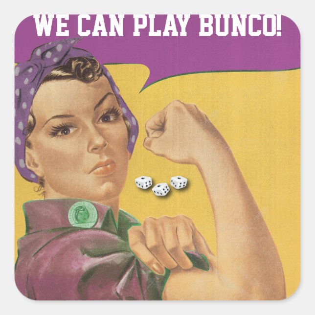 Funny Bunco Sticker - Wir können Bunco spielen! (Vorderseite)