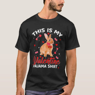 Funny Bunny Animes ist mein Valentine Pajama T-Shirt