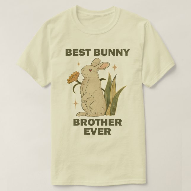 Funny Bunny, Best Bunny Brother Ever, Bunny Lover T-Shirt (Design vorne)