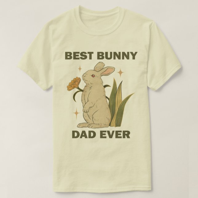 Funny Bunny, Best Bunny Vater Ever, Bunny Lover T-Shirt (Design vorne)