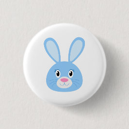 Funny Bunny Blue Button