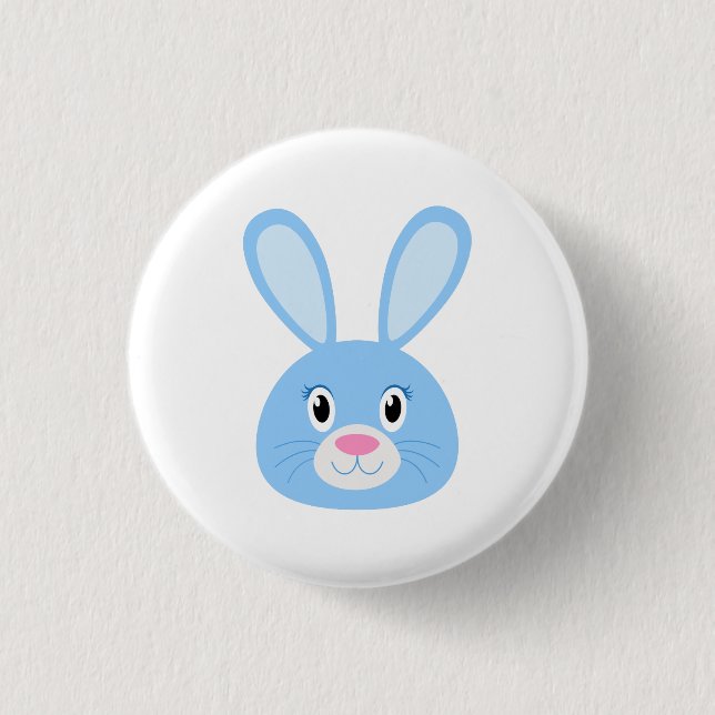 Funny Bunny Blue Button (Vorderseite)