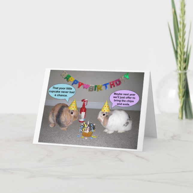 Funny Bunny Carte d'anniversaire (Devant)