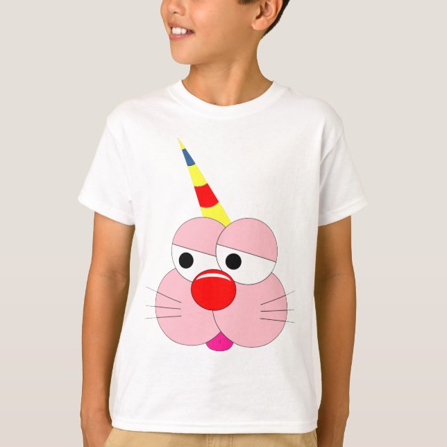 Funny Bunny Cartoon - Ich bin ein Einhorn. Cooler  T-Shirt (Vorderseite)
