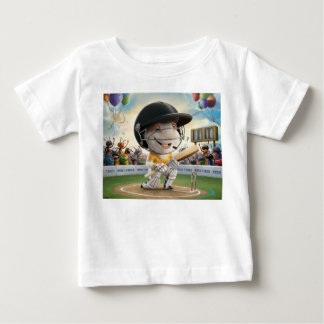 Funny Bunny Cricket Batsmen Baby T-shirt