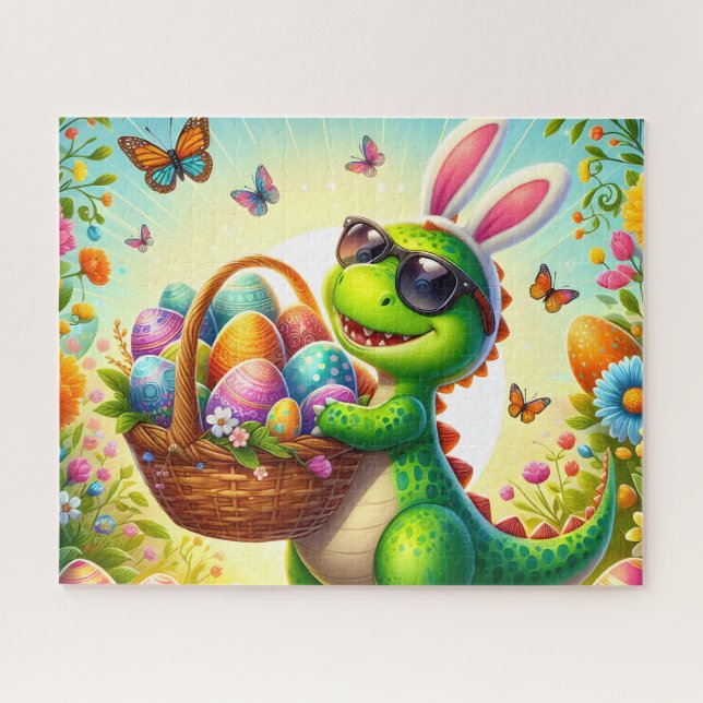 Funny Bunny Dino Easter (Horizontal)