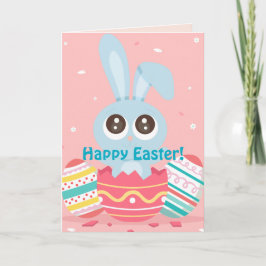 FUNNY BUNNY EASTER CARD DANKESKARTE