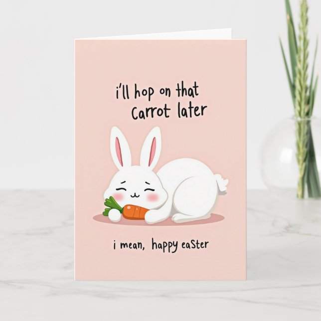 Funny Bunny Easter Day Card Karte (Vorderseite)
