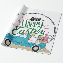 Funny Bunny Happy Easter Day Geschenkpapier