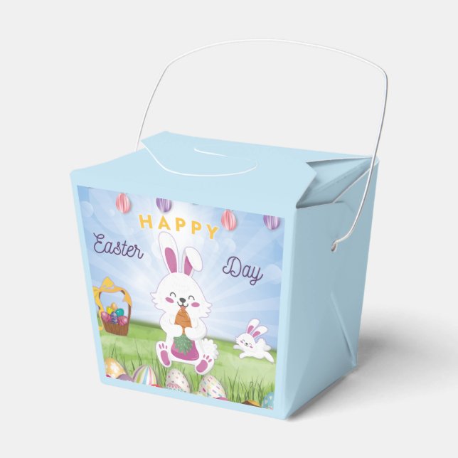 Funny Bunny Happy Easter Day Geschenkschachtel (Vorderseite)
