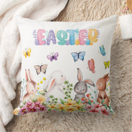 Funny Bunny Happy Easter Day Kissen
