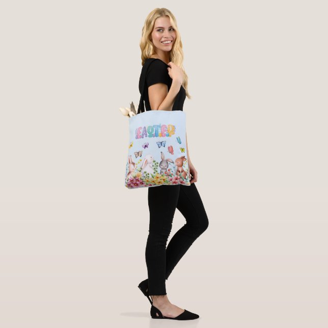 Funny Bunny Happy Easter Day Tasche (Am Model)