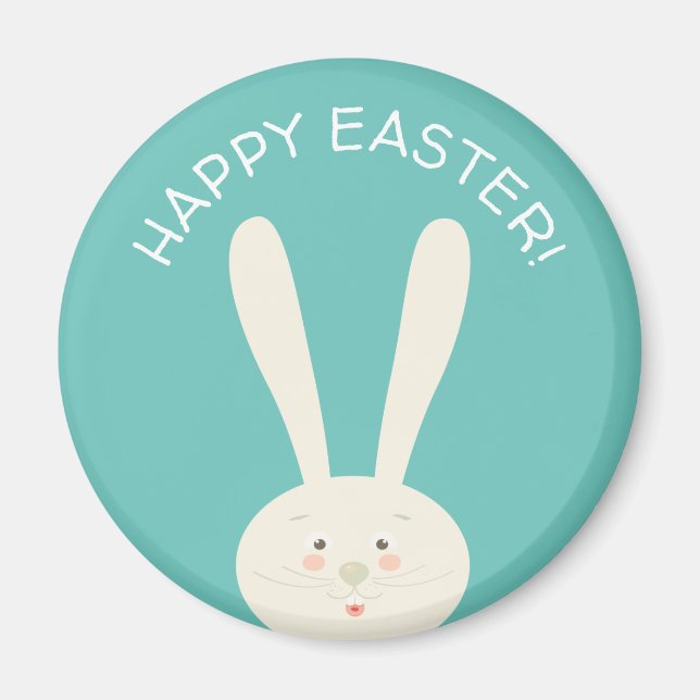FUNNY BUNNY Happy Oaster Eggs Hunt Party Magnet (Vorne)