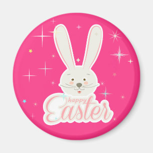 FUNNY BUNNY Happy Oaster Eggs Hunt Party Magnet