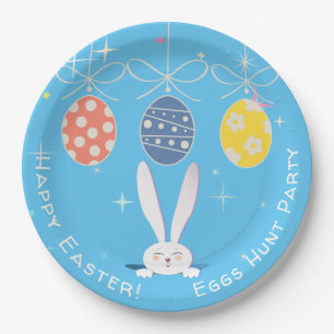 FUNNY BUNNY Happy Ostereier Jagd Party Pappteller