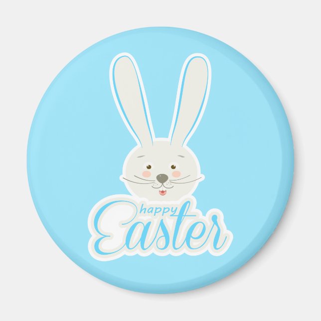 FUNNY BUNNY Hapy Oaster Eggs Jagen Party Magnet (Vorne)