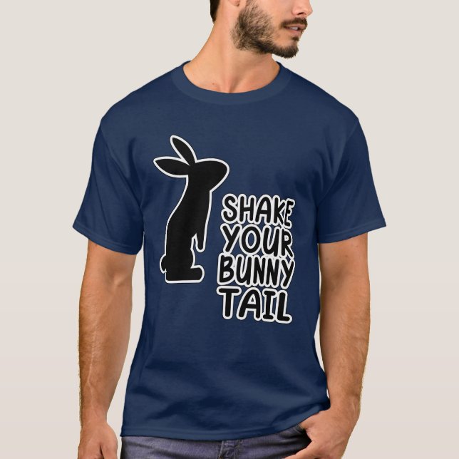 Funny Bunny Schütteln Sie Ihren Schwanz Cotton Sch T-Shirt (Vorderseite)