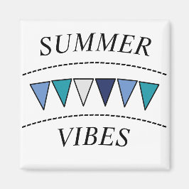 Funny Bunting Summer Vibes Magnet