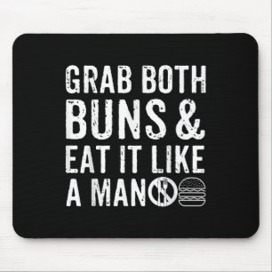 Funny Burger Grillen Men Gift Burger Lover Real Am Mousepad