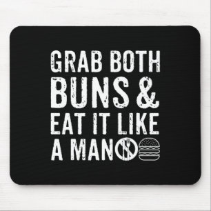 Funny Burger Grillen Men Gift Burger Lover Real Am Mousepad