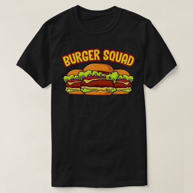 Funny Burger Squad Cheeseburger Hamburger Burgers T-Shirt (Design vorne)