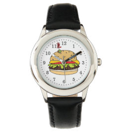 Funny Burger Time Armbanduhr
